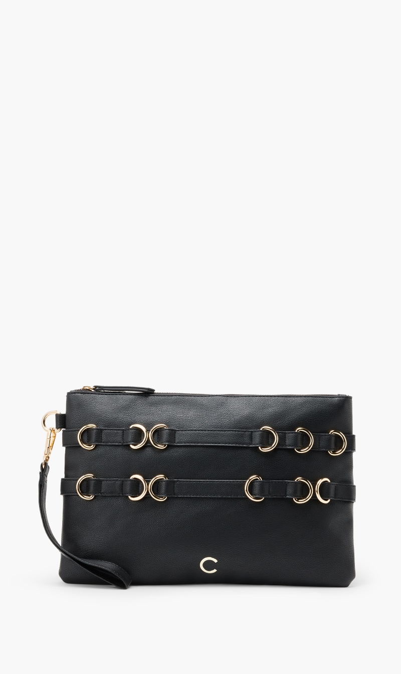 

Metal Strap Handbag, Black