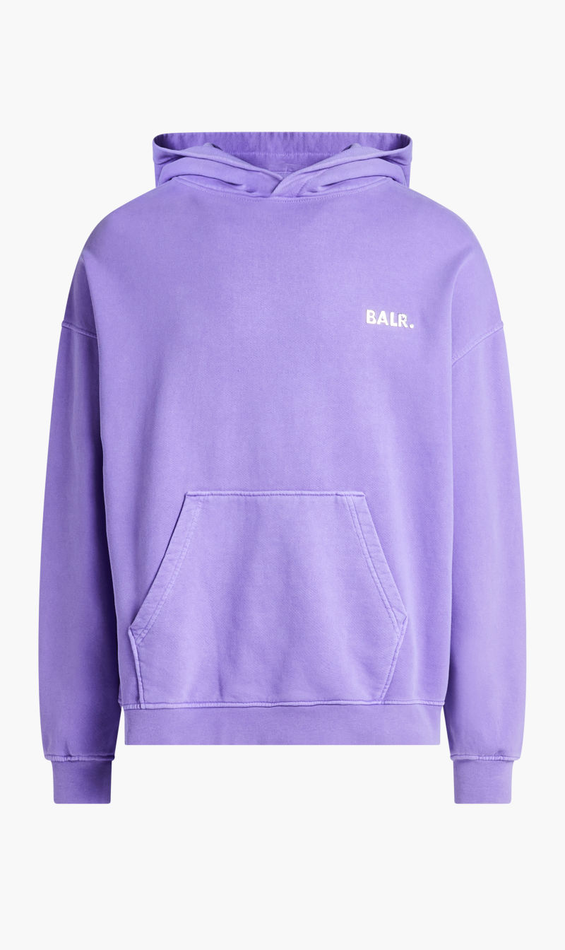 

Balr. Purple Joey Box Satin Hoodie Paisley Purple Washed for Men | The Deal Outlet