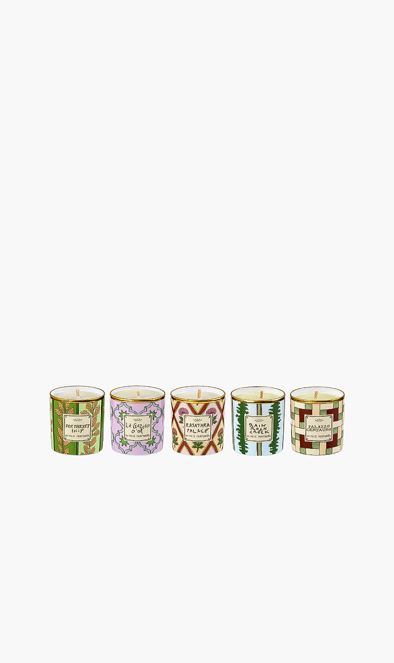 

Set Of 5 Designer Scented Candles, Multi-color