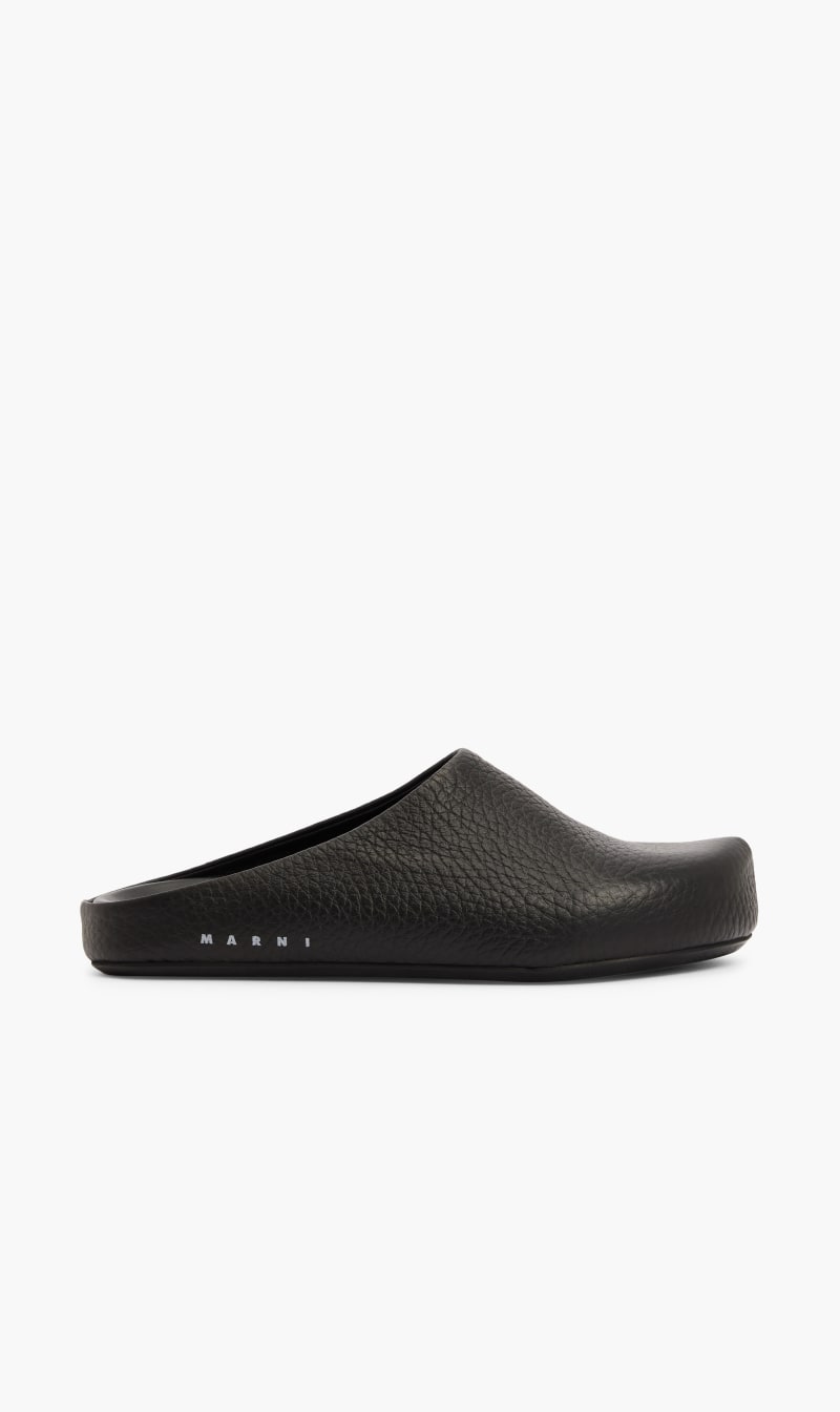 

Marni Black Calfskin Leather Mules for Men | The Deal Outlet