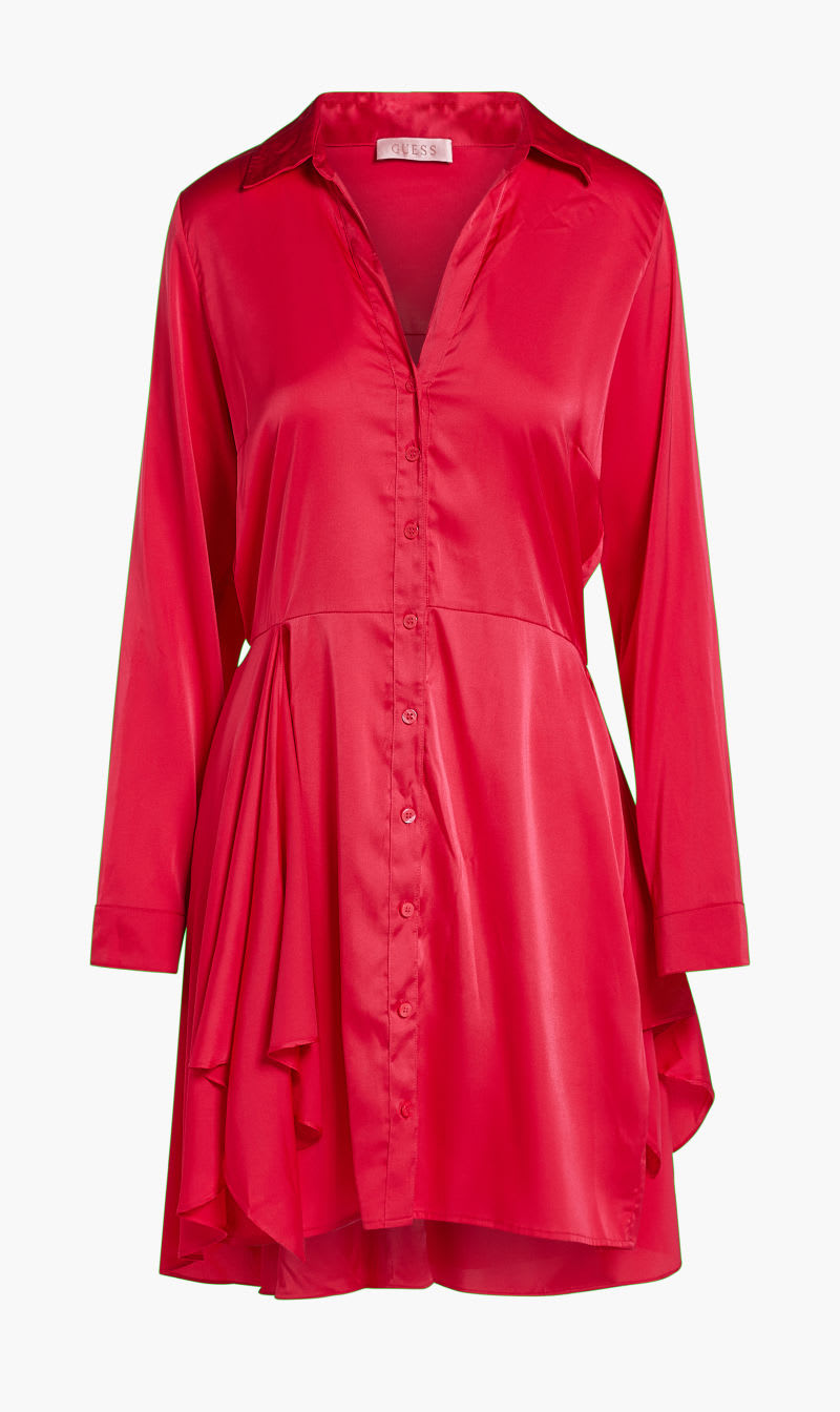 

Guess Pink Es Ls Alya Dress for Women | The Deal Outlet