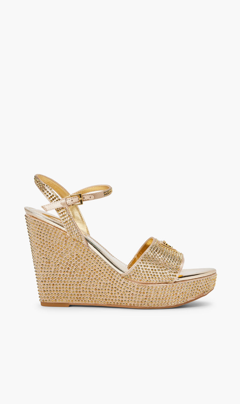 

Guess Beige Hippa Dress Wedge Sandals for Women | The Deal Outlet