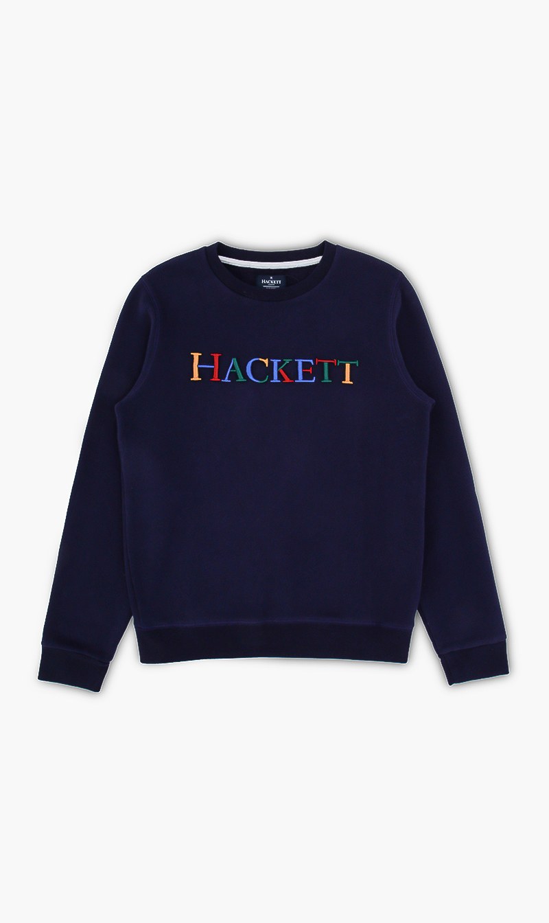 

Hackett london logo crew neck sweatshirt | the deal outlet, Blue