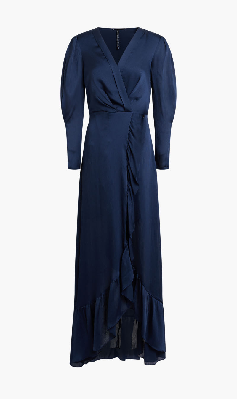 

Guess Blue Luana Long Dress for Women | The Deal Outlet