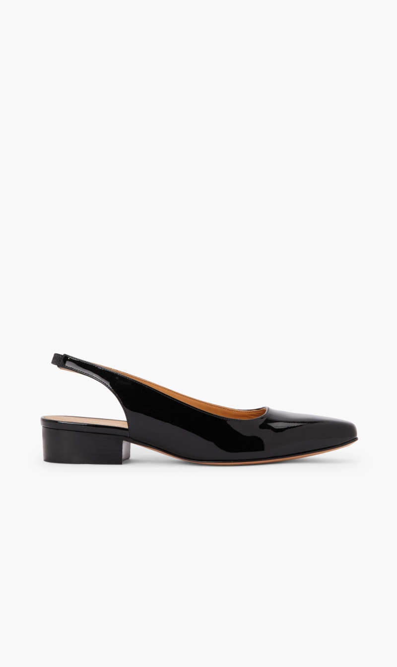 

Maison Margiela Black Avp Patent Black Ballet Shoe for Women | The Deal Outlet