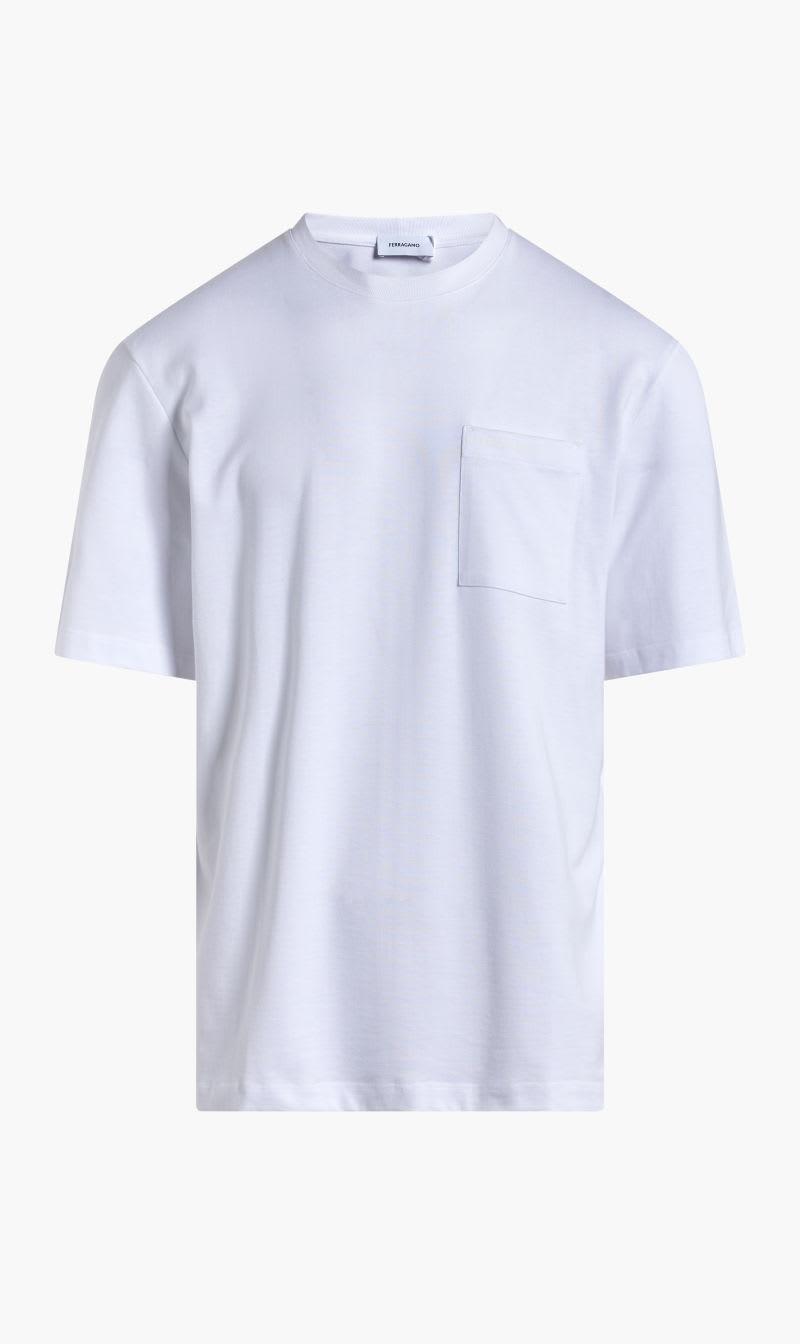 

Salvatore Ferragamo White Slices Organic Cotton Short Sleeves Tee-shrit for Men | The Deal Outlet