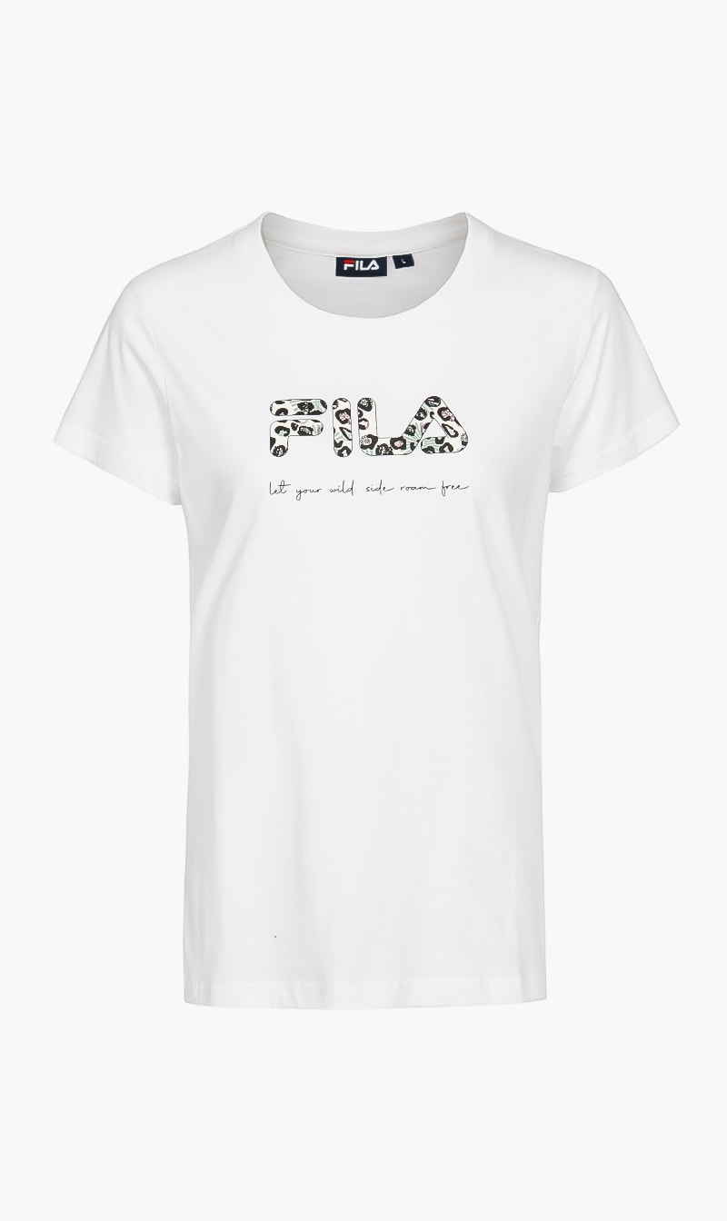 

Fila White Trini Crew Neck Tshirt for Women | The Deal Outlet