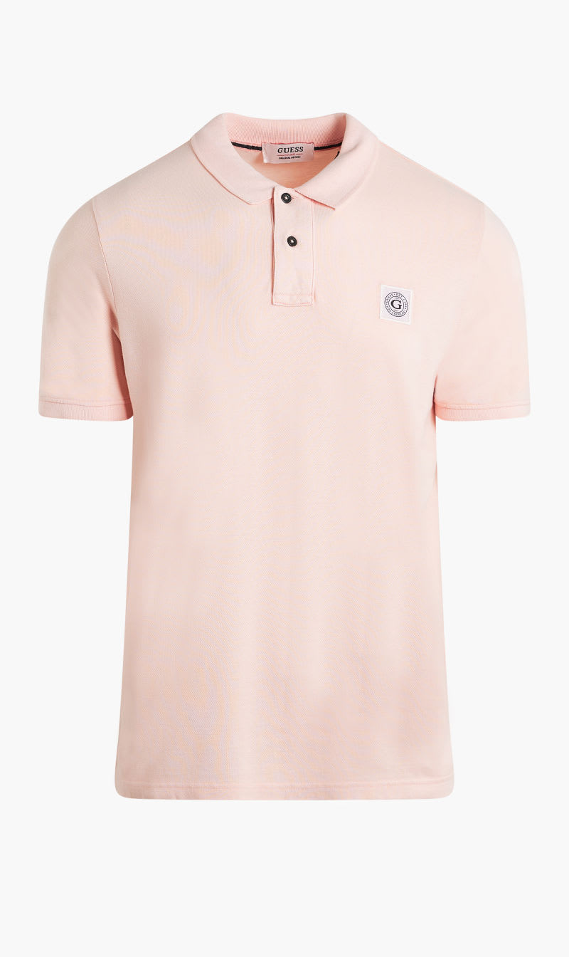 

Guess Pink Es Washed Ss Polo for Men | The Deal Outlet