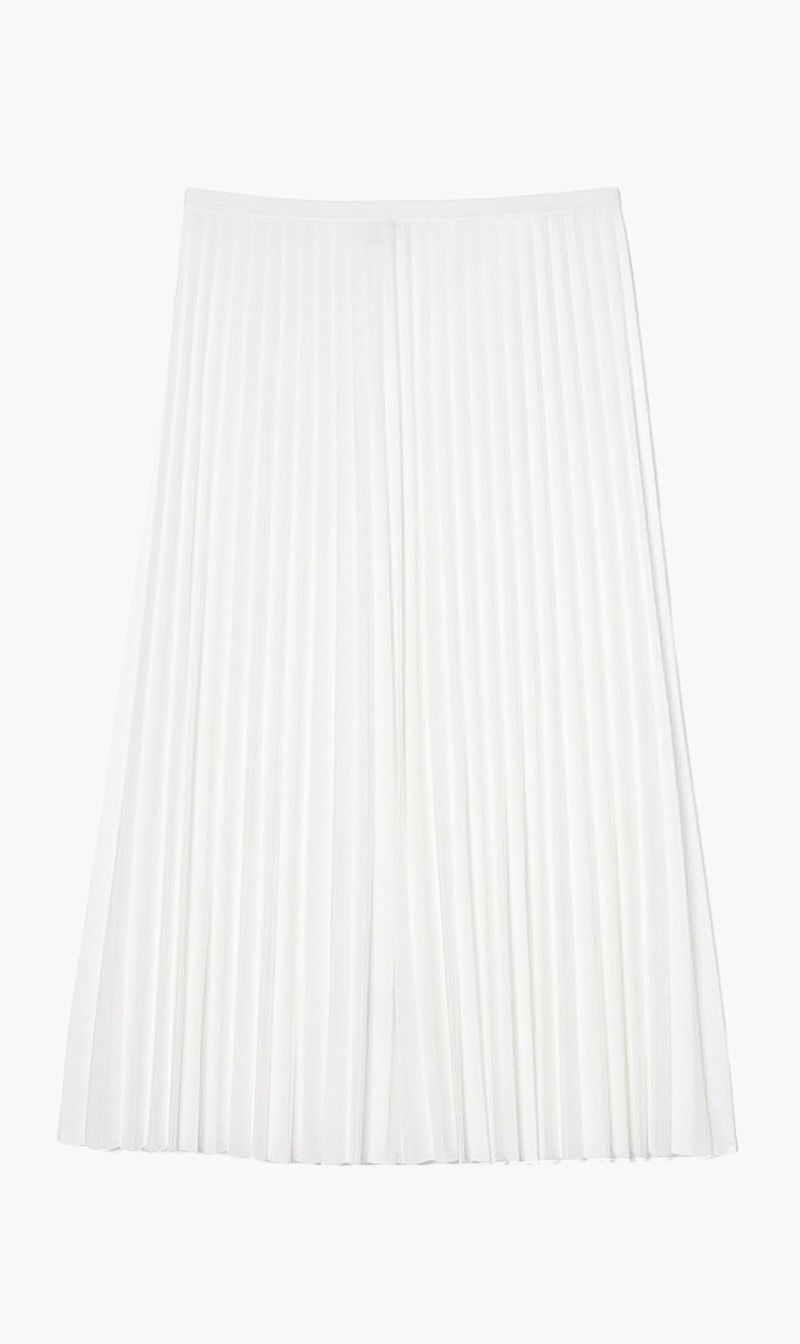 

Lacoste White Pleated Elasticated Skirt for Women | The Deal Outlet