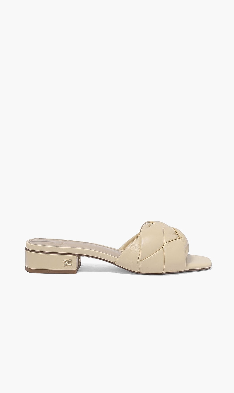 

Dawson Leather Slides, Beige