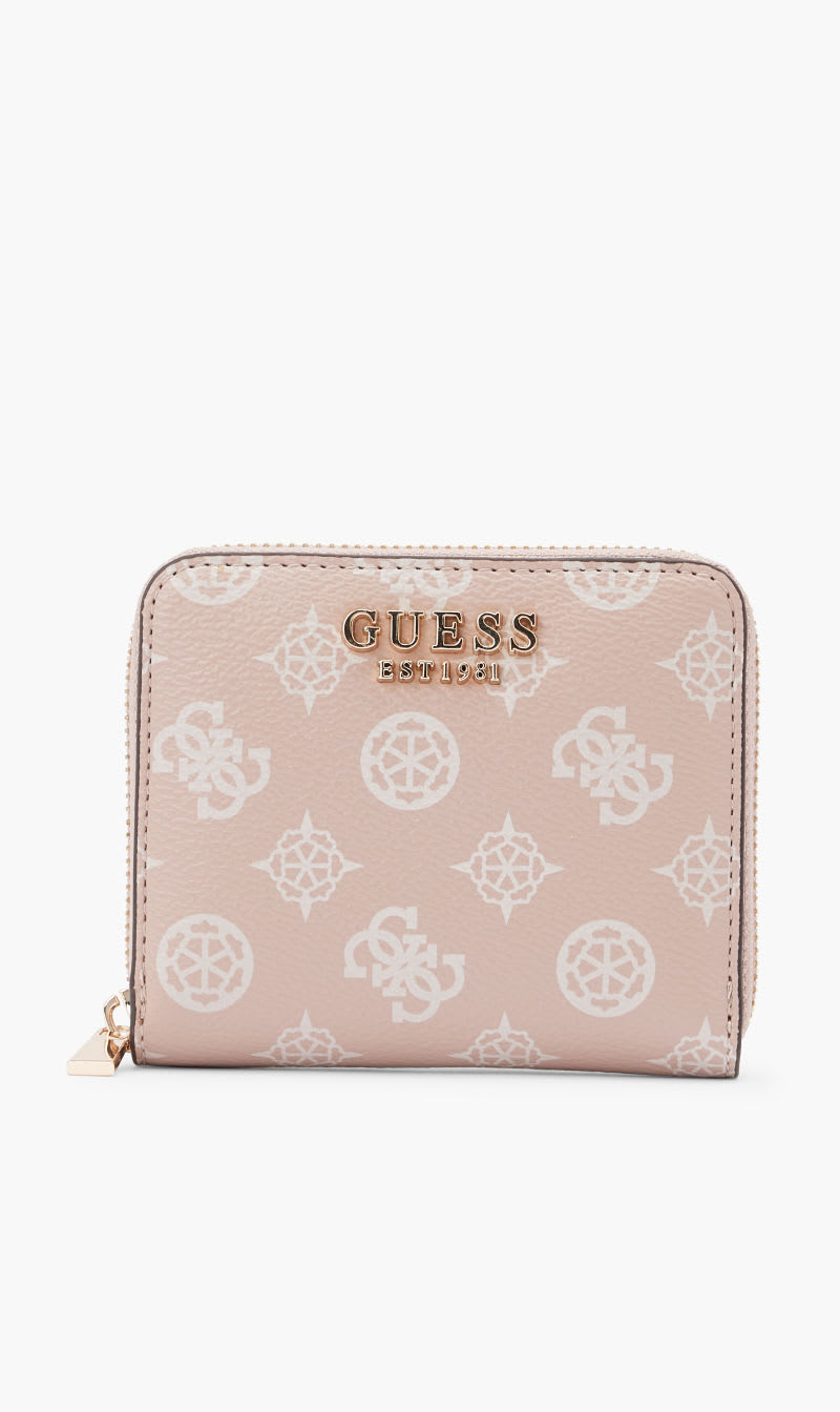 

Guess Pink Laurel Slg Small Zip Around for Women | The Deal Outlet