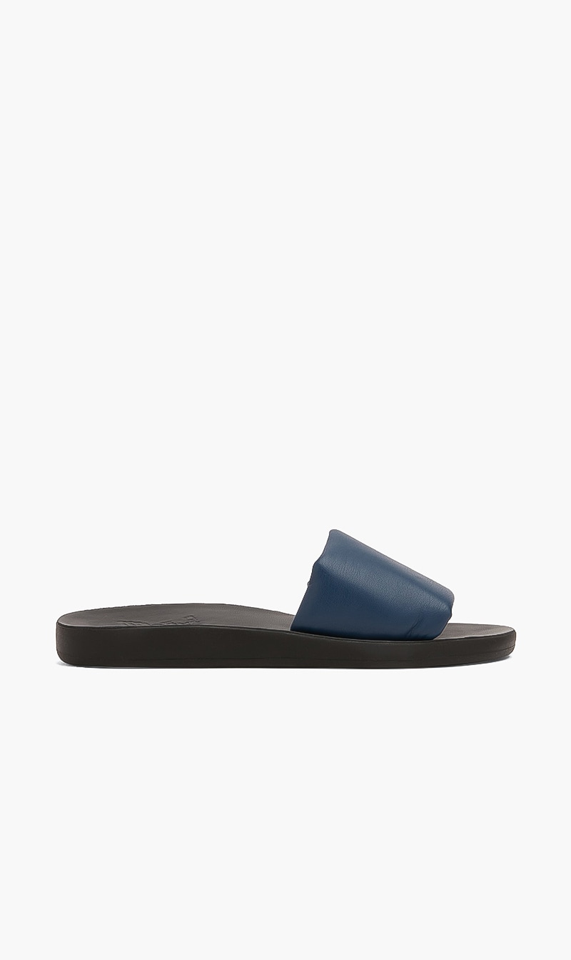 

Ancient Greek Sandals Blue Hector Puffy Slides for Men | The Deal Outlet