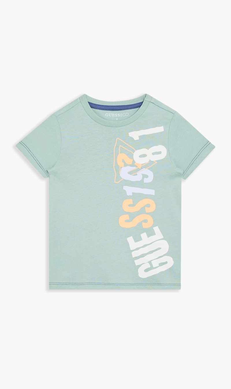 

Guess Green Plain Cotton T-shirt for Boys | The Deal Outlet