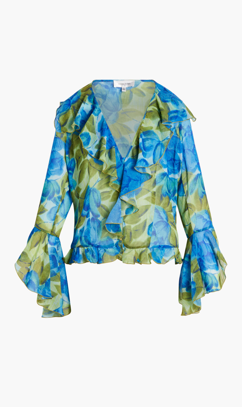 

Ronny Kobo Blue Alisha Top for Women | The Deal Outlet