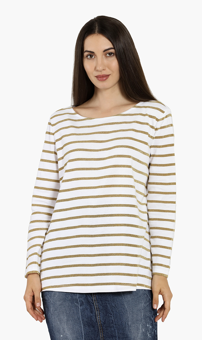 

Emporio Armani Glittered Striped Sweater