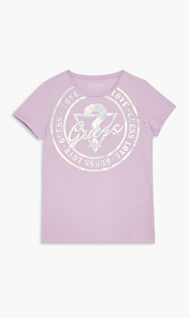 

Guess Purple Ss T-shirt - Organic Light Stretch Jersey for Girls | The Deal Outlet