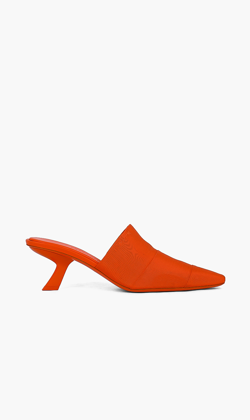 

Salvatore Ferragamo Orange Algedi Slip On Heels for Women | The Deal Outlet