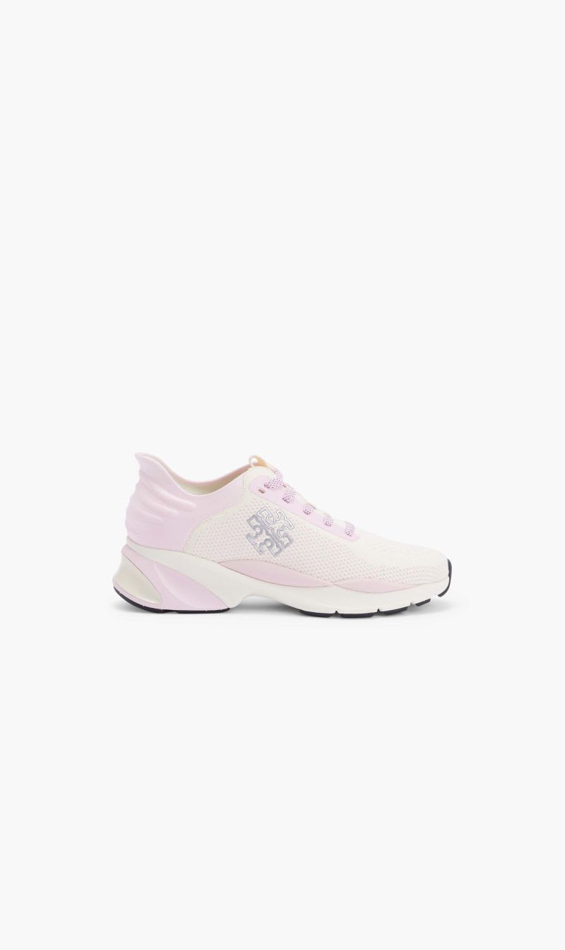 

Tory Burch Pink Good Luck Knit Trainer for Women | The Deal Outlet