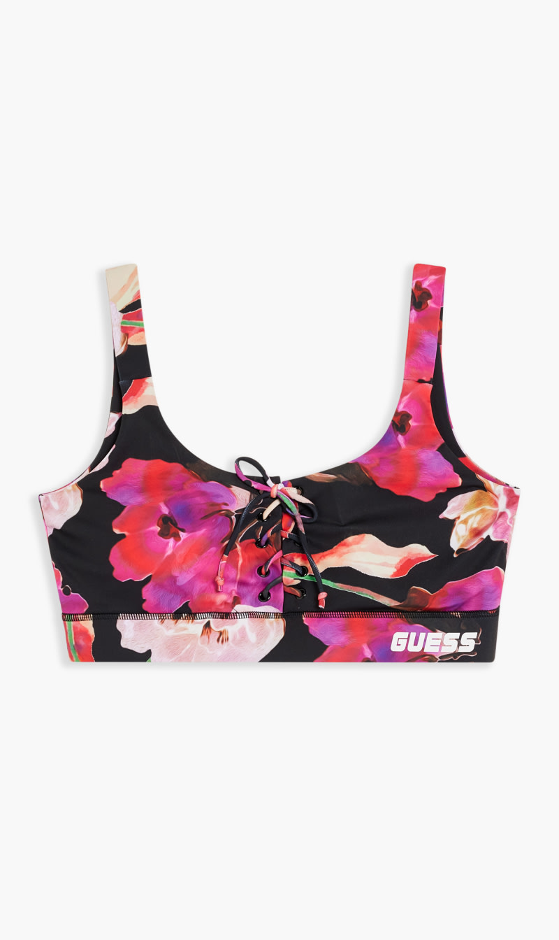 

Guess Pink Corine Recycled Microfiber Active Bra for Women | The Deal Outlet