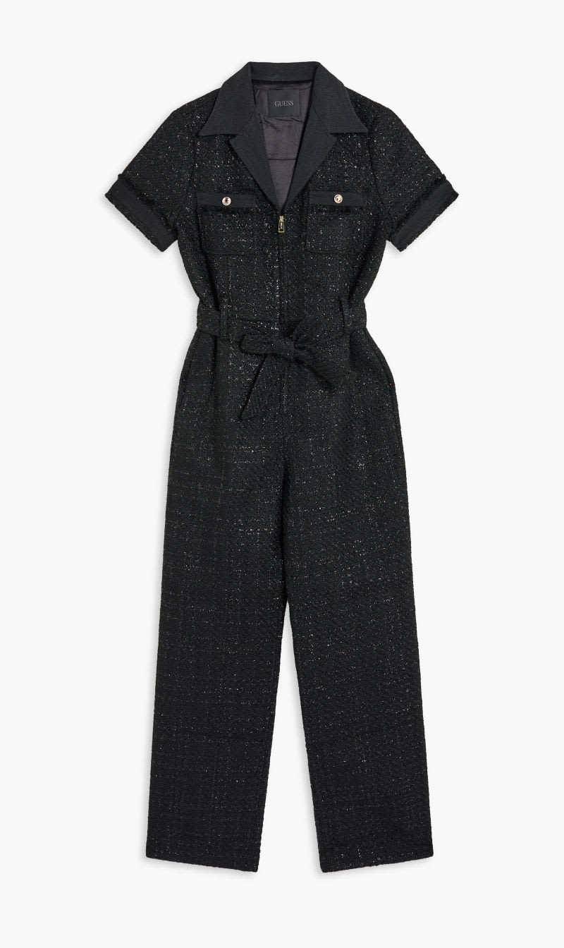 

Guess Black Clarissa Tweed Overall for Women | The Deal Outlet