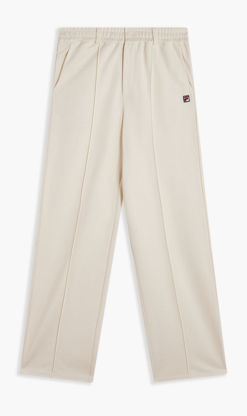 

Fila White Pin Tuck Straight Leg Track Pant for Women | The Deal Outlet