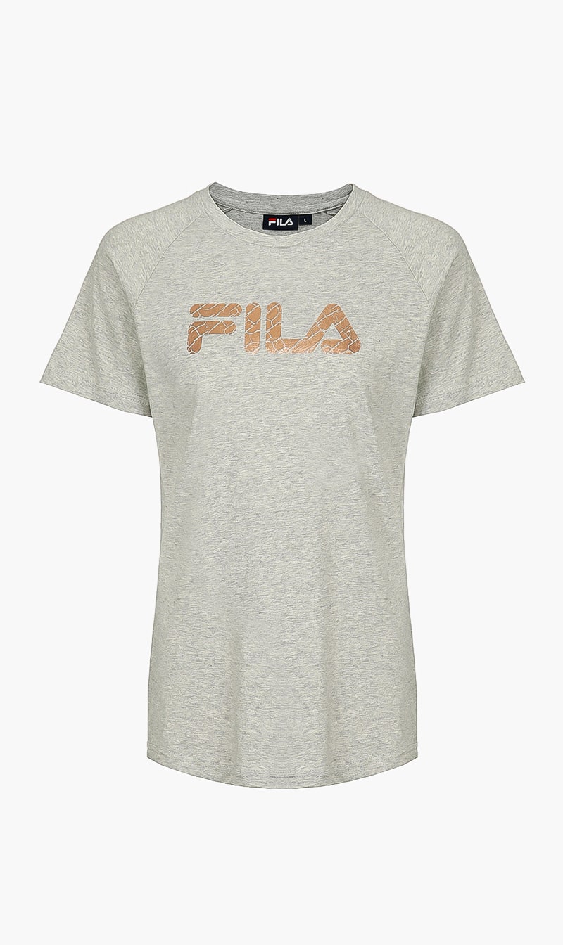 

Fila Grey Monroe Crew Neck Tshirt for Women | The Deal Outlet