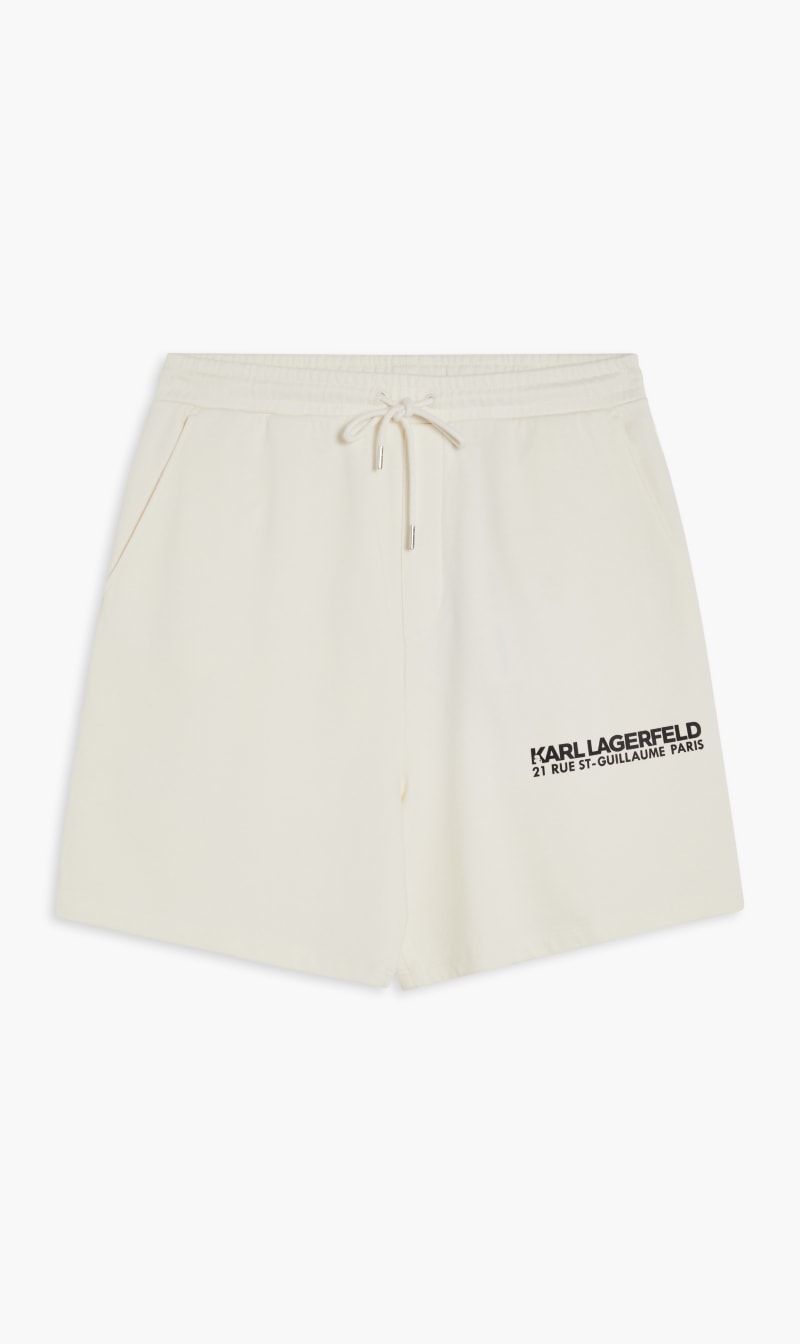 

Karl Lagerfeld White Rsg Washed Sweatshorts for Men | The Deal Outlet