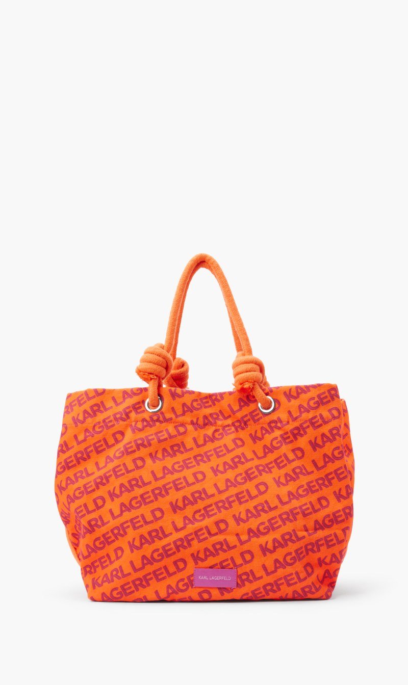 

Karl Lagerfeld Red K/logo Beach Printed Tote for Women | The Deal Outlet