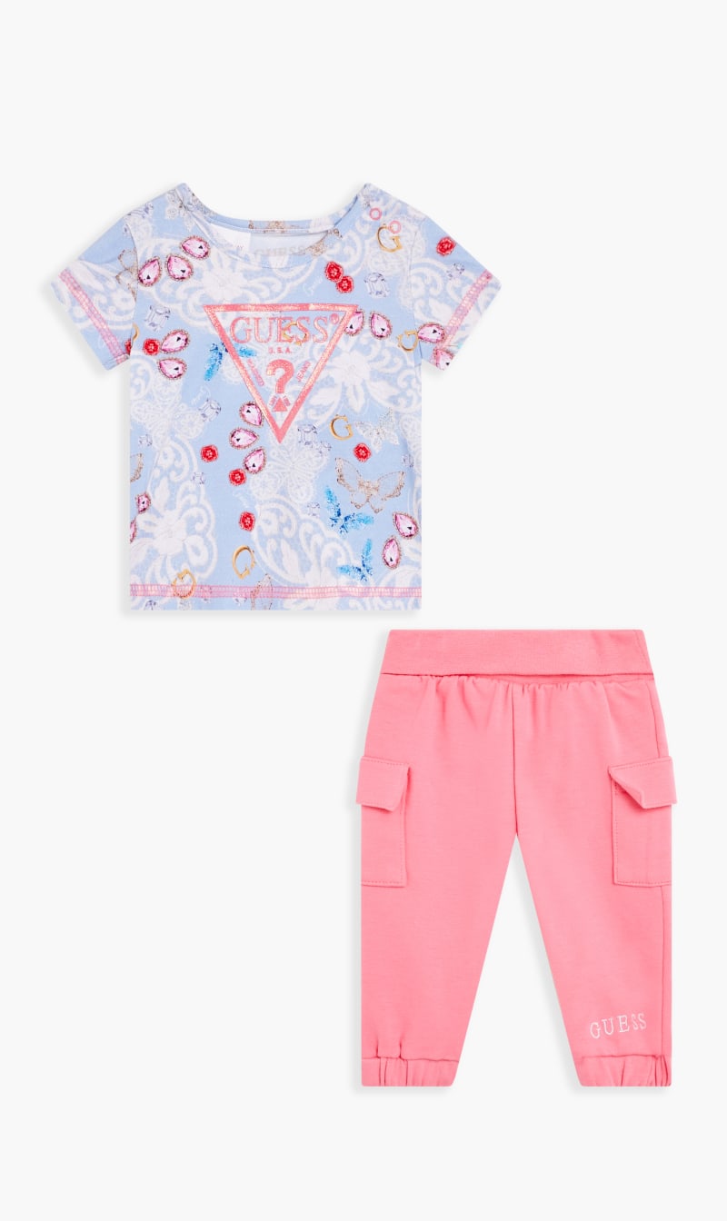 

Guess Blue Organic Light Stretch Jersey Set for Girls | The Deal Outlet