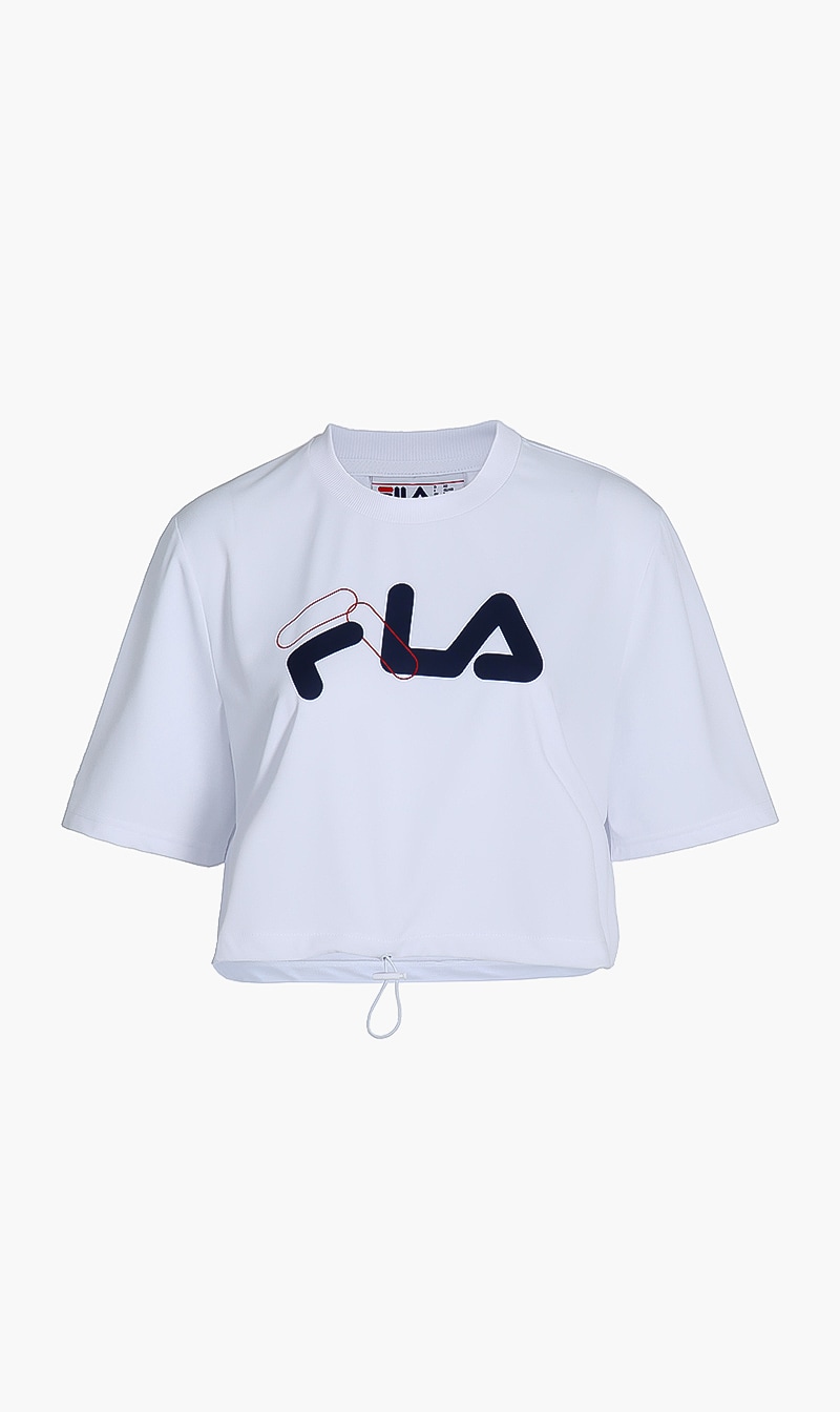 

Nicoletta Cropped Logo T-shirt, White