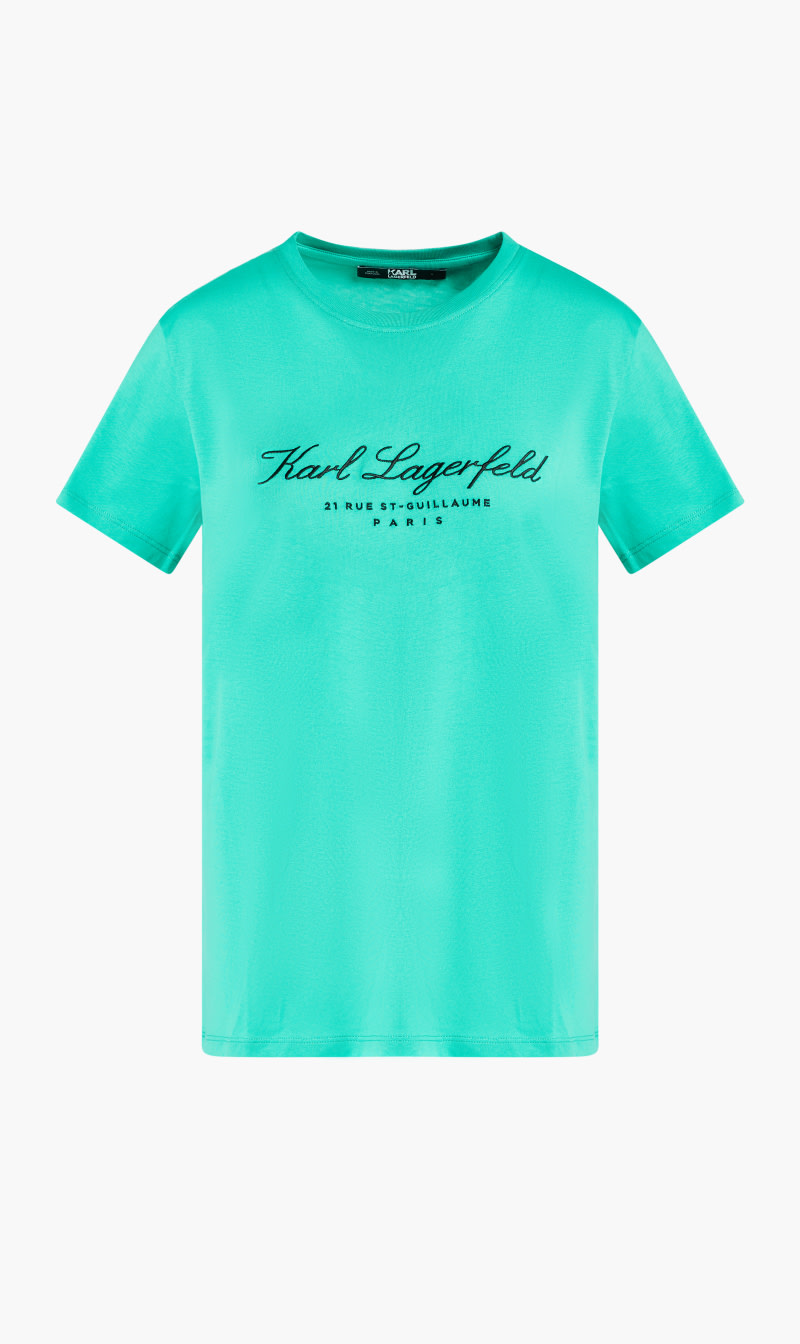 

Karl Lagerfeld Green Hotel Base T-shirt for Women | The Deal Outlet