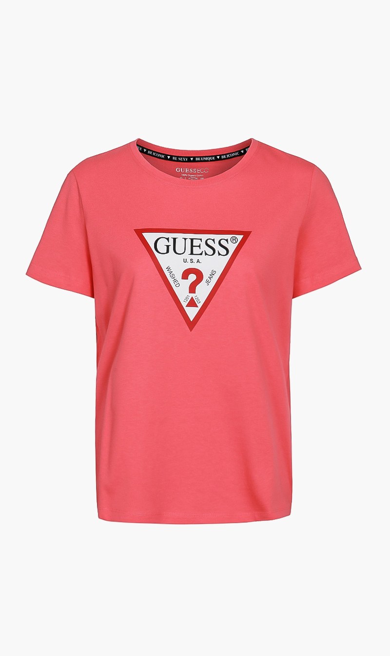 

Guess Pink Classic Logo Top for Women | The Deal Outlet