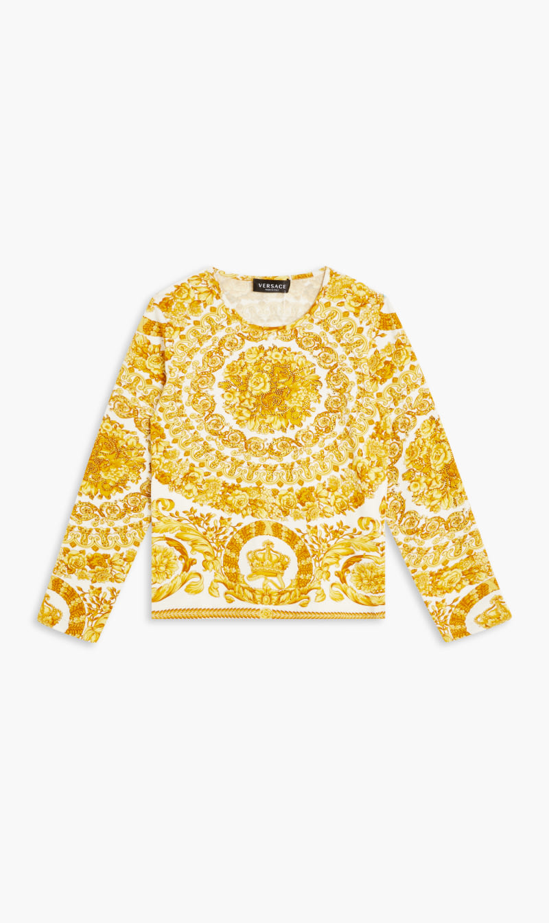 

Versace Yellow Jg Tshirt Ls Rn Ao Barocco Ramadan for Kids | The Deal Outlet