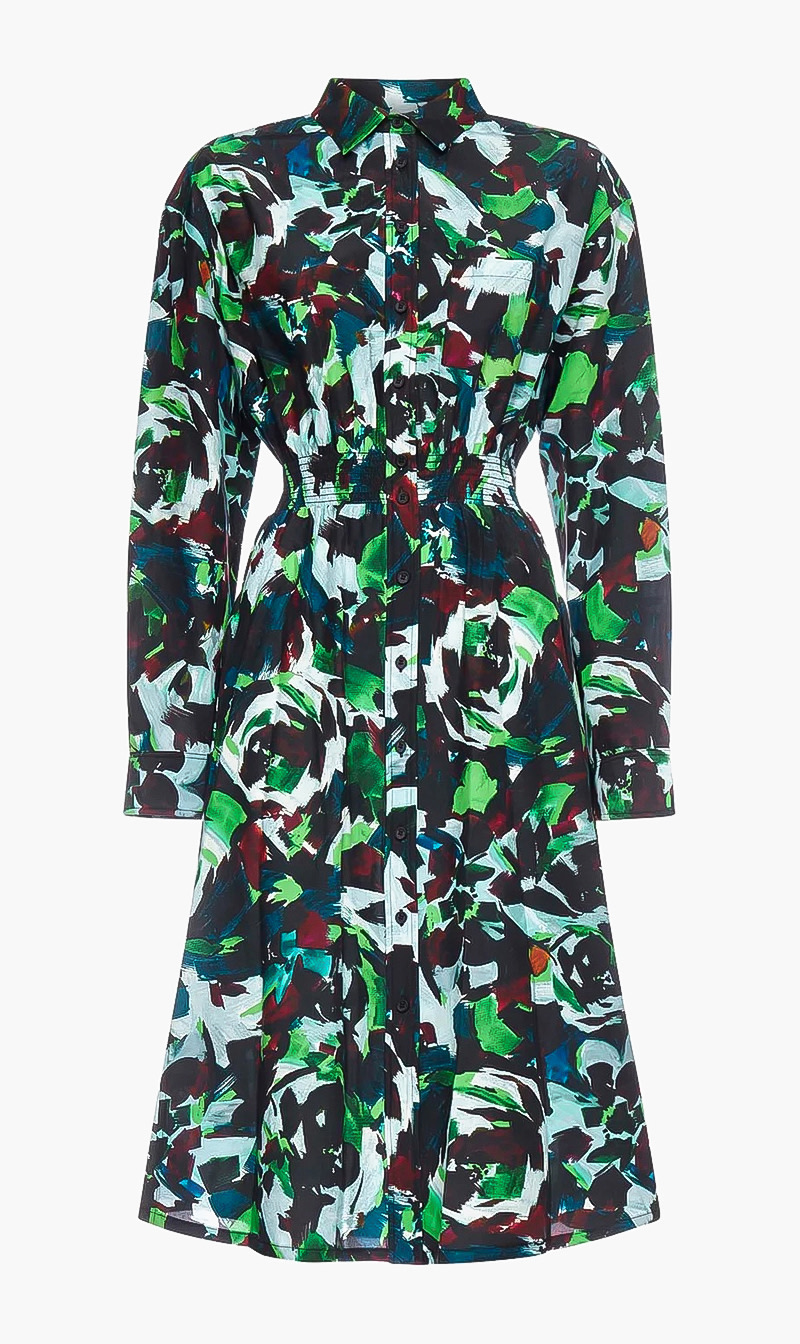 

Kenzo Archive Floral Print Shirt Dress