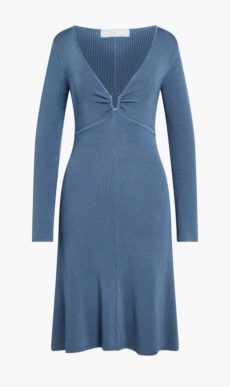 

Guess Blue Olivia Dress Sweater for Women | The Deal Outlet