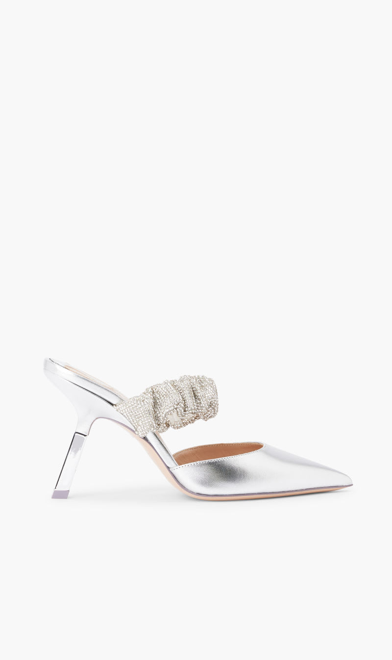 

Sebastian Milano Silver Tina Crystal Mule H95 for Women | The Deal Outlet