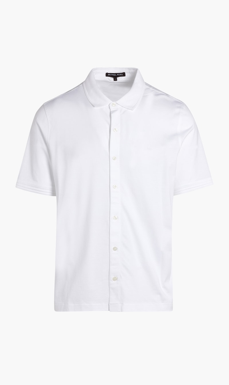 

Michael Kors White Knit Short Sleeves Shirt for Men | The Deal Outlet