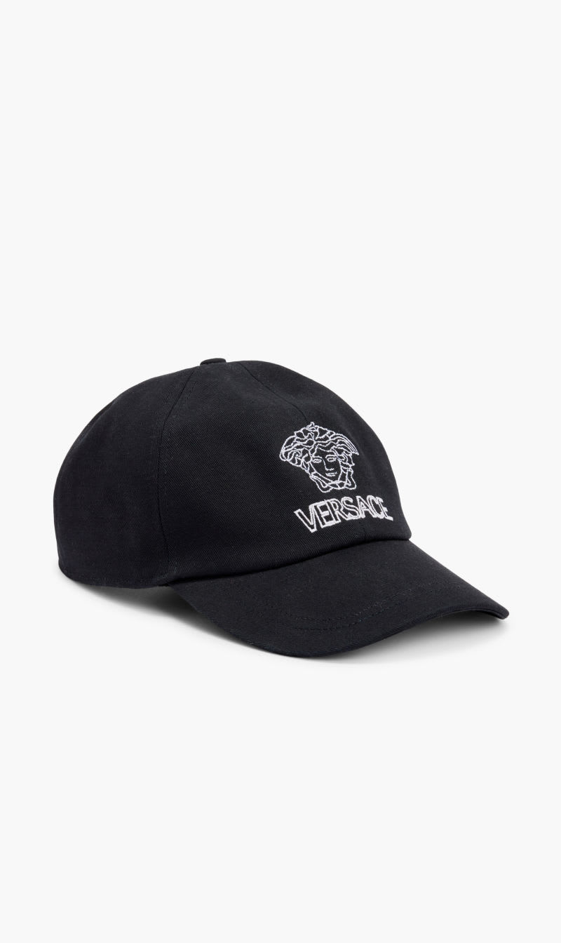 

Versace Black Baseball Cap Drill Cotone+ricamo Medusa+scritta for Men | The Deal Outlet