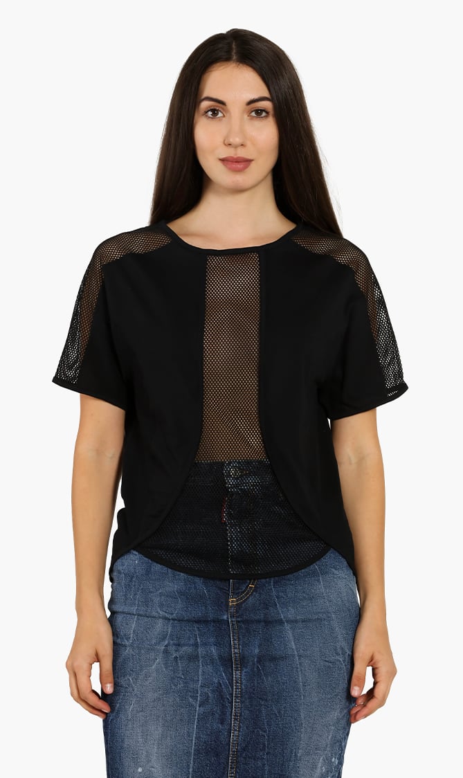 

Emporio Armani Mesh Panelled Top