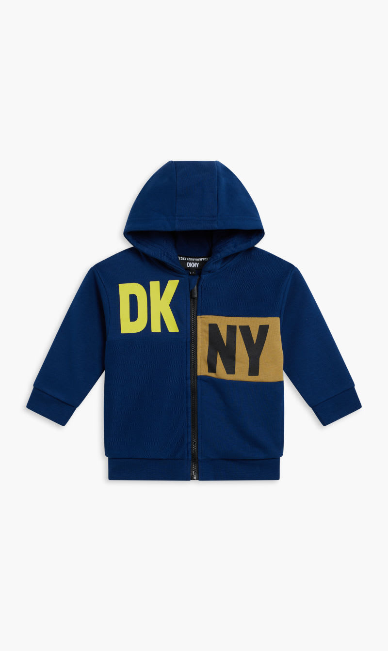 

Dkny Blue Hooded Cardigan for Boys | The Deal Outlet