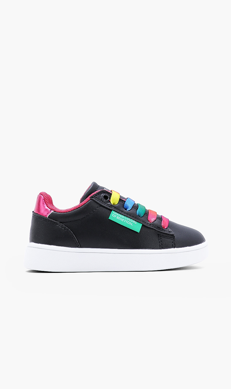 

Label Leather Sneakers, Black