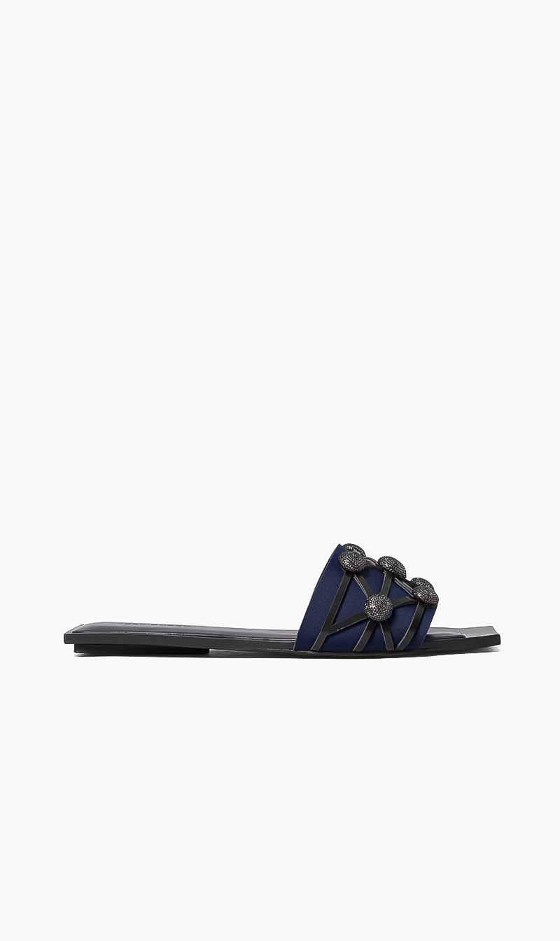 

Tory Burch Blue Crystal Bobble Flats for Women | The Deal Outlet