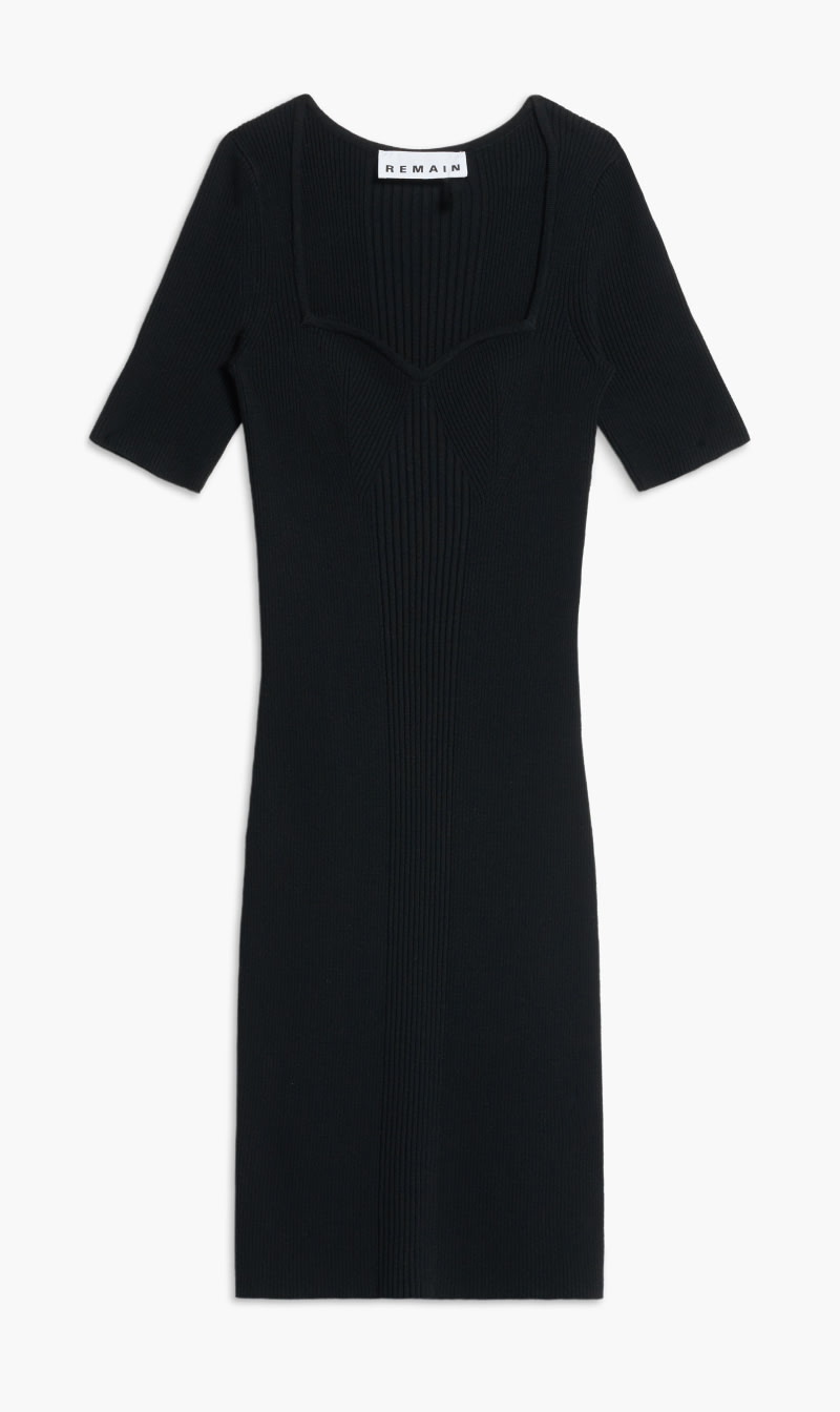 

Remain Birger Christensen Black Knit Mini Dress for Women | The Deal Outlet