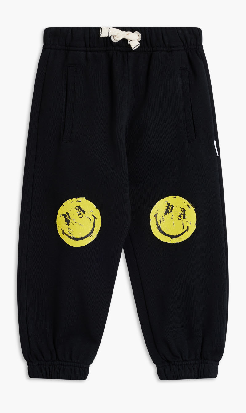 

Palm Angels Black Pa Smiley Brush Sweatpant Black Lemon Ye for Boys | The Deal Outlet