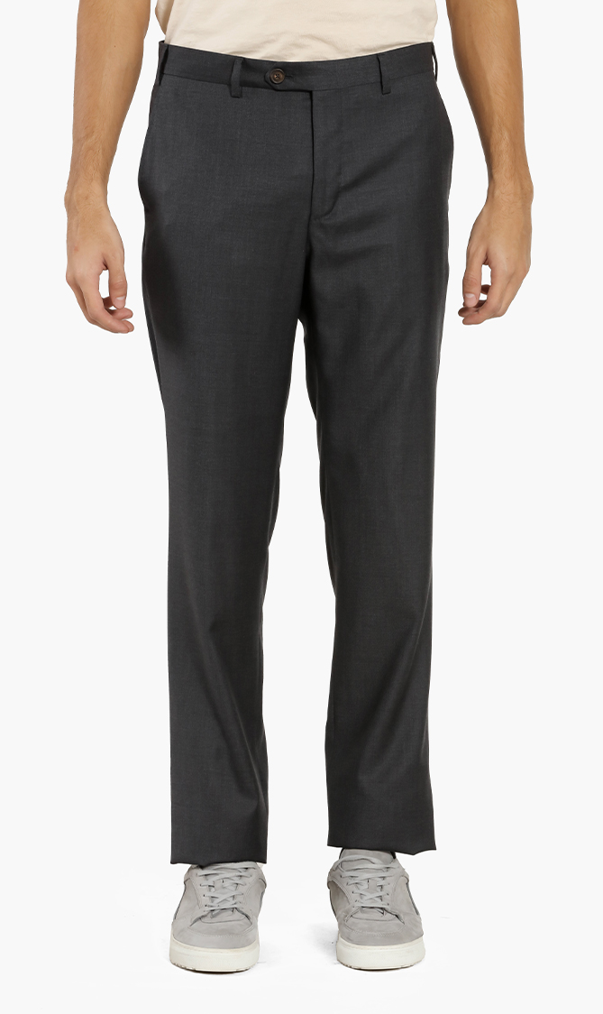 

Plain Wool Trouser, Grey