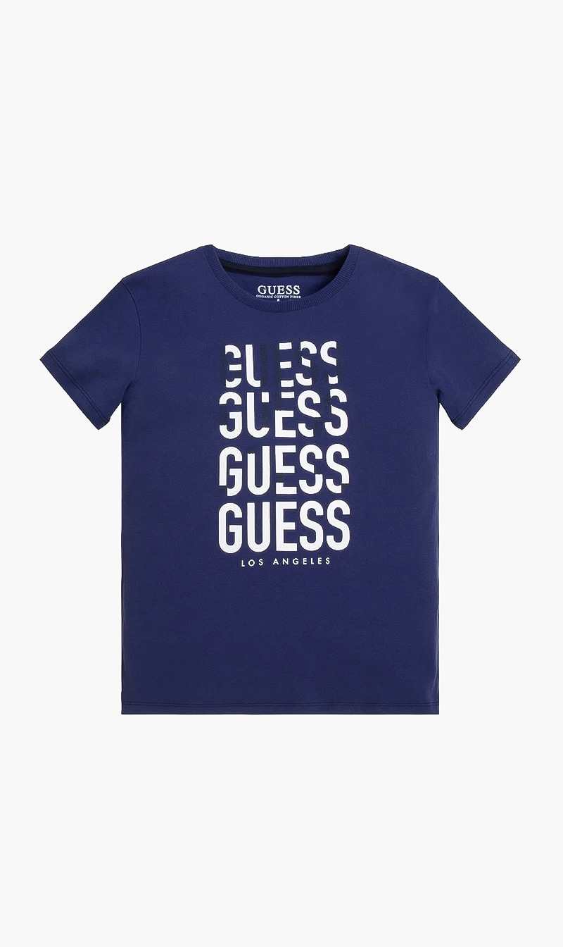 

Guess logo short sleeve tshirt | the deal outlet, Blue