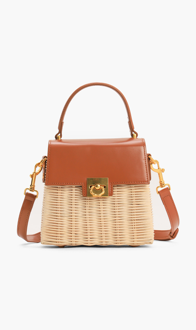 

Kassandre Calliope Rattan Mini Handbag