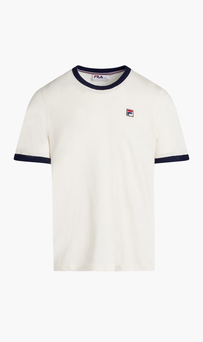 

Fila White Marconi Essential Ringer Tee for Men | The Deal Outlet