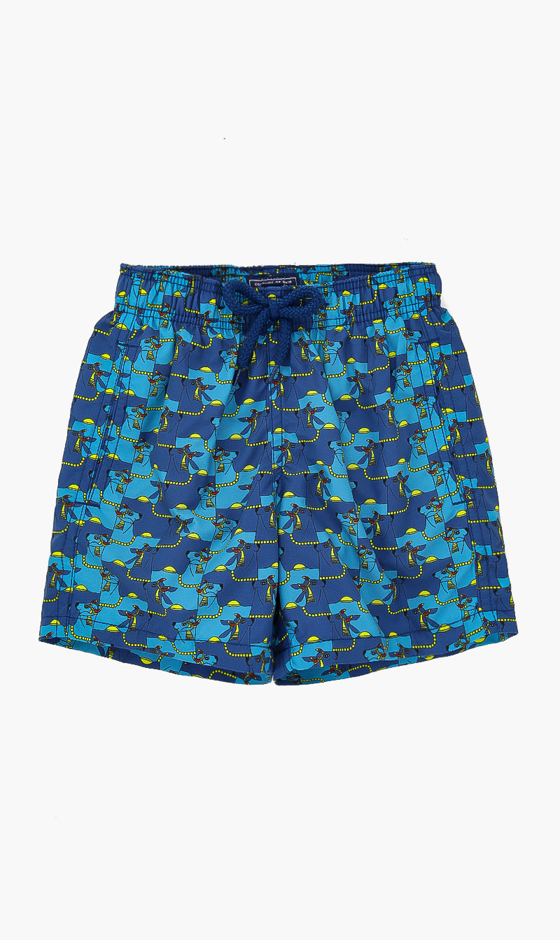 

Animal Printed Shorts, Blue