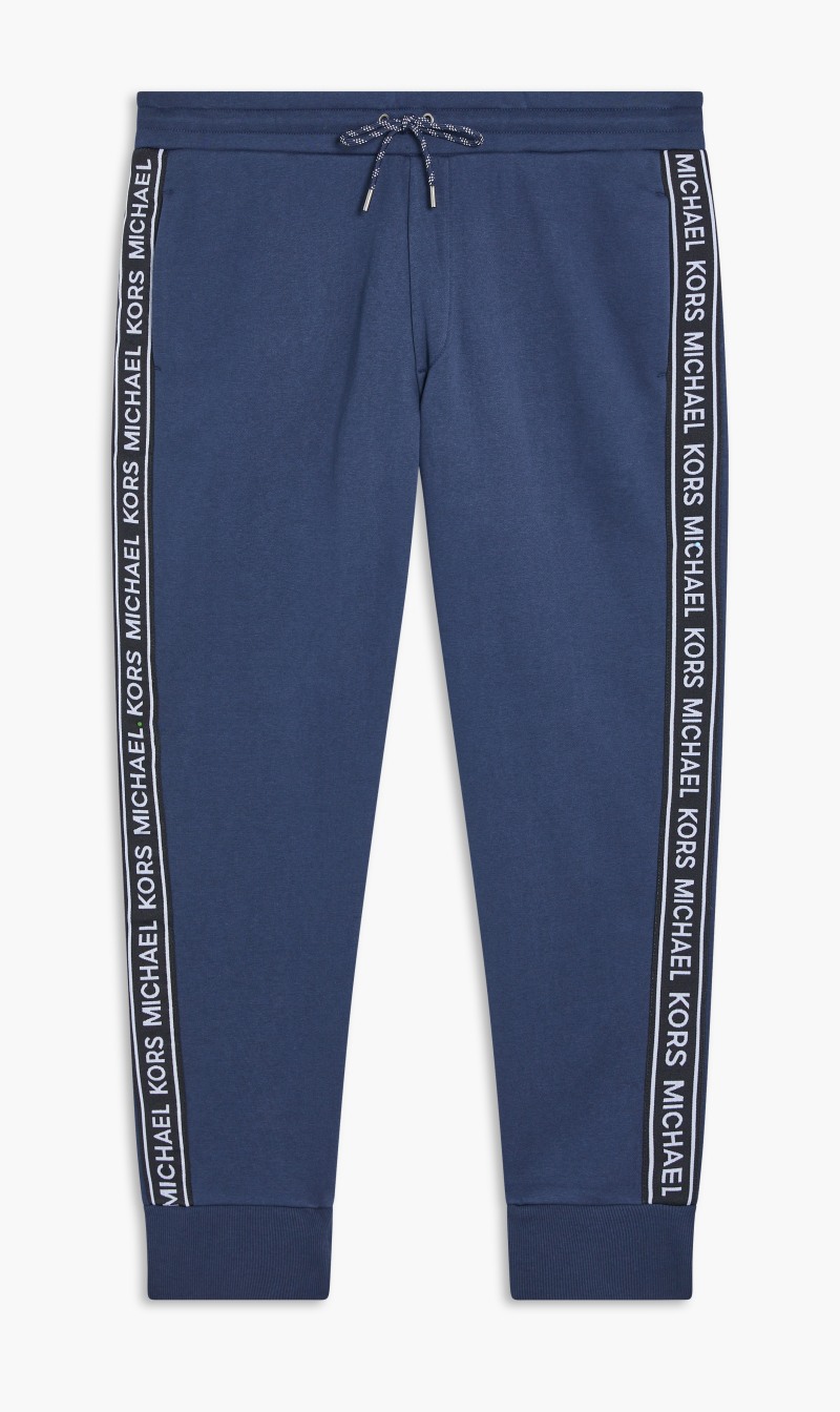 

Michael Kors Blue Logo Print Cotton Blend Joggers for Men | The Deal Outlet